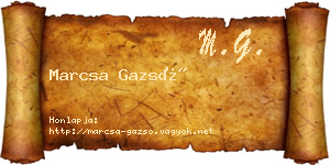 Marcsa Gazsó névjegykártya